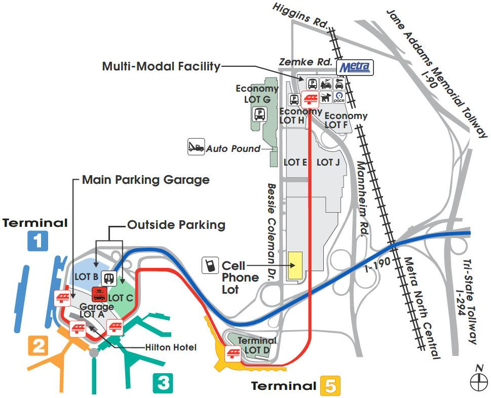 O Hare Multi Modal Facility Information Reindeer Shuttle